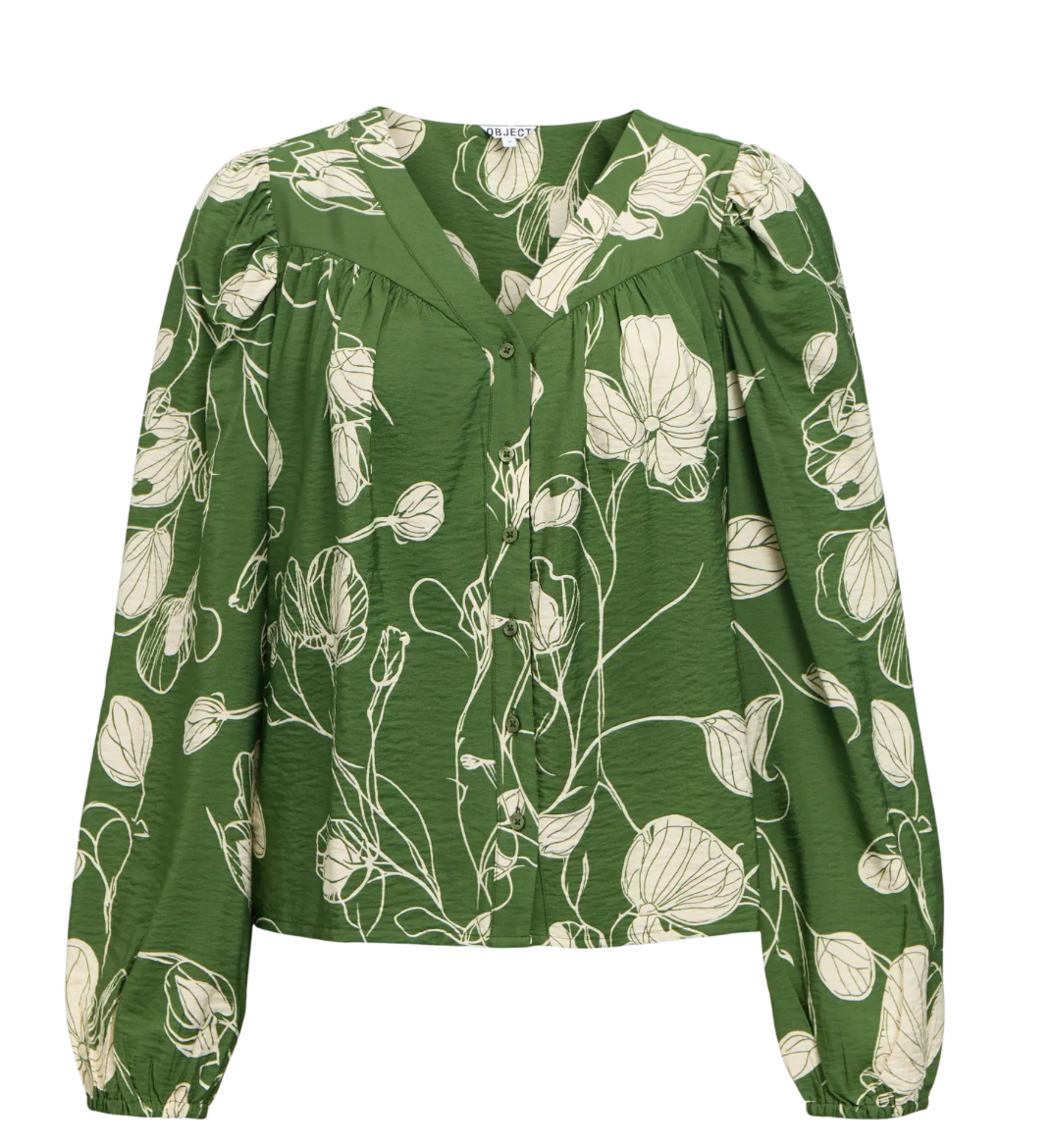 OBJJACIRA L/S RE V-NECK TOP
