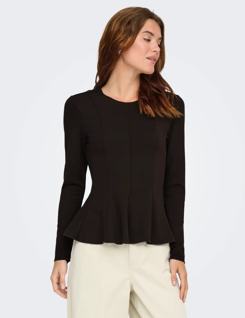 ONLKENYA L/S PEPLUM TOP PRI JRS