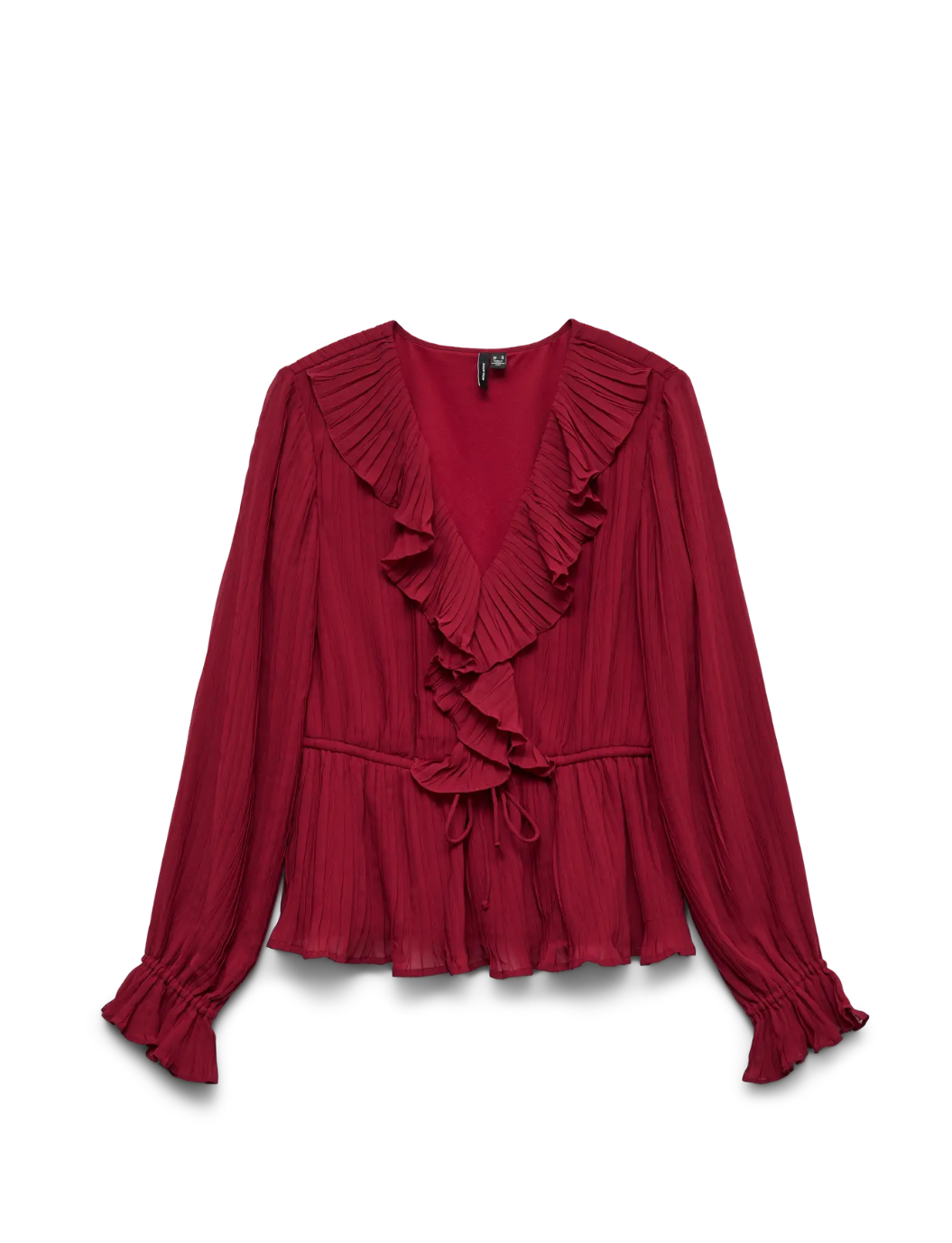VMDORA L/S FRILL PLEAT TOP