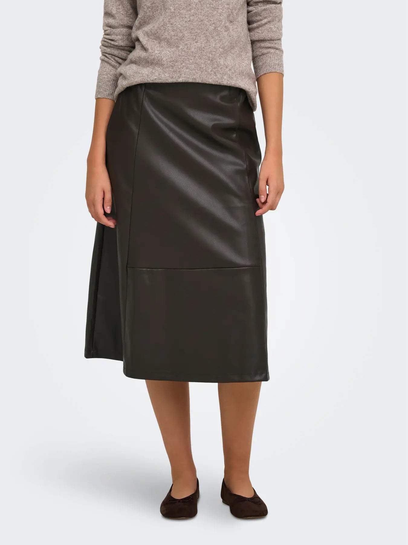 ONLFIBY MW FAUX LEATHER LONG SKIRT