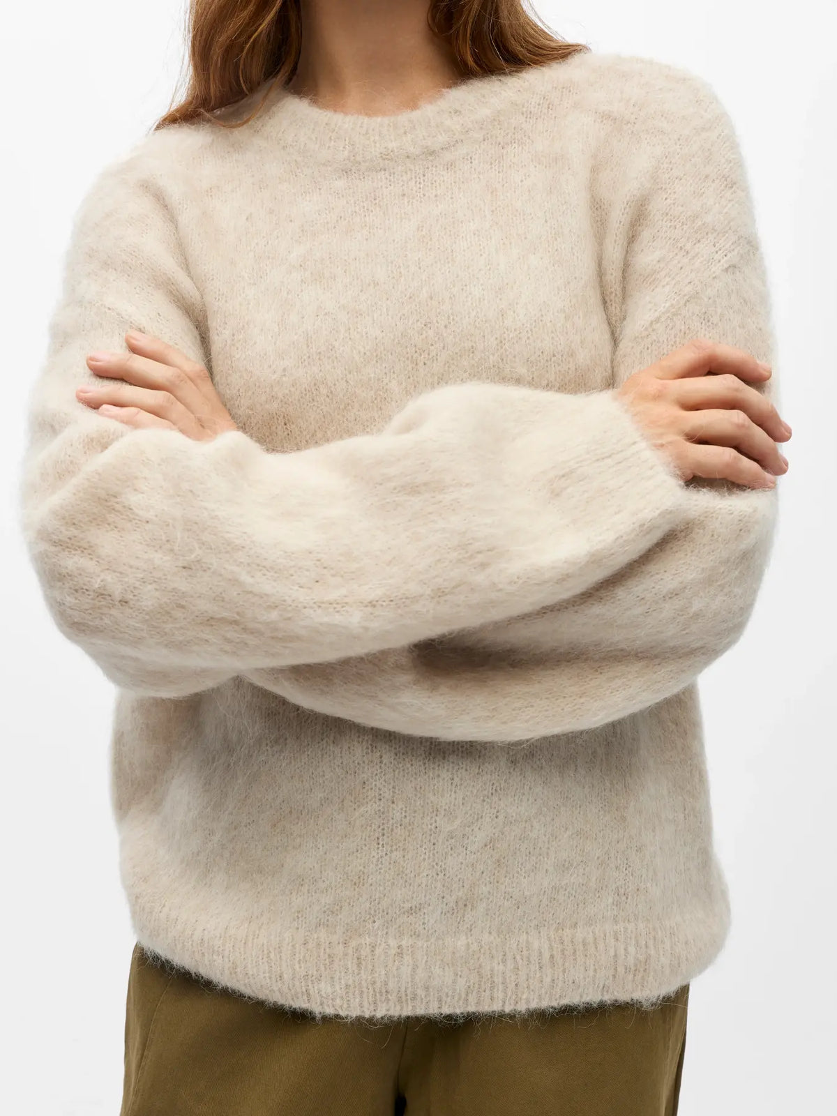 OBJHARRY L/S LO KNIT PULLOVER