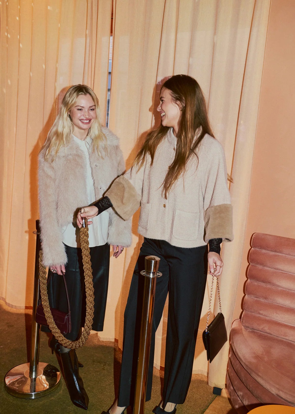 FQGABBY - JACKET WITH PLUSH CUFFS - BEIGE