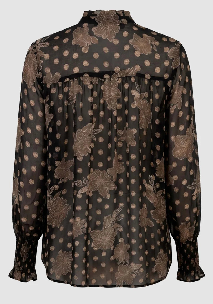 Otella Smock Shirt - Flower/Dot Print