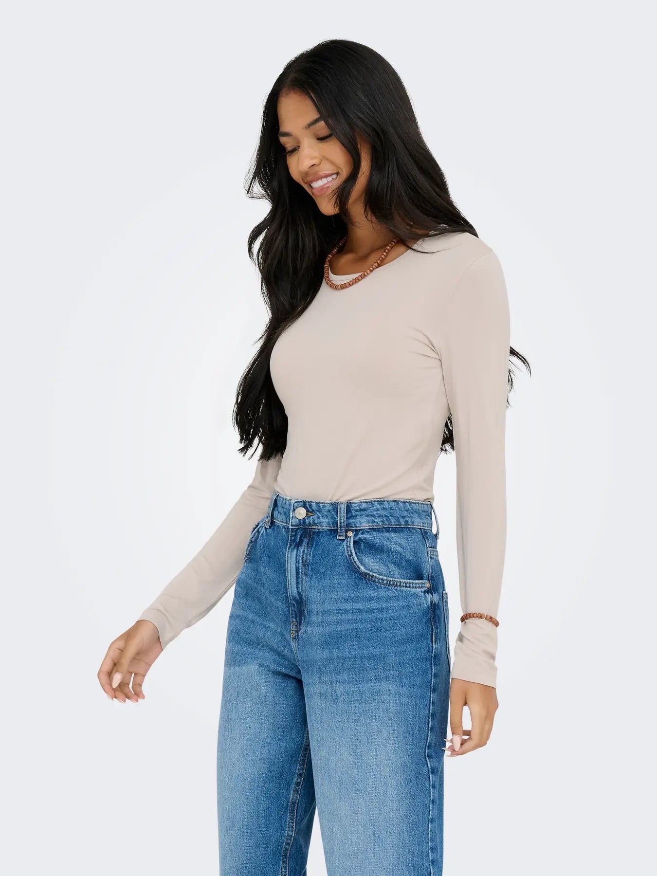 JDYMILA L/S O-NECK TOP JRS