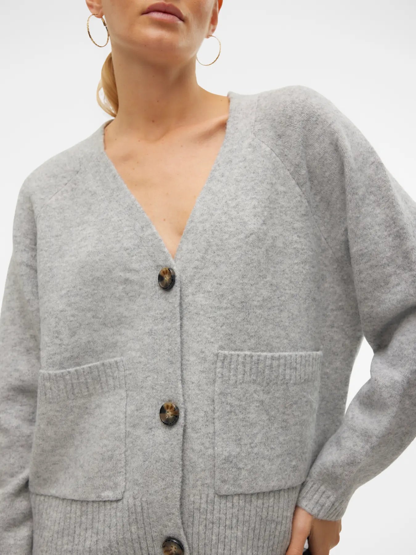 VMBOOM LS V-NECK BUTTON CARDIGAN