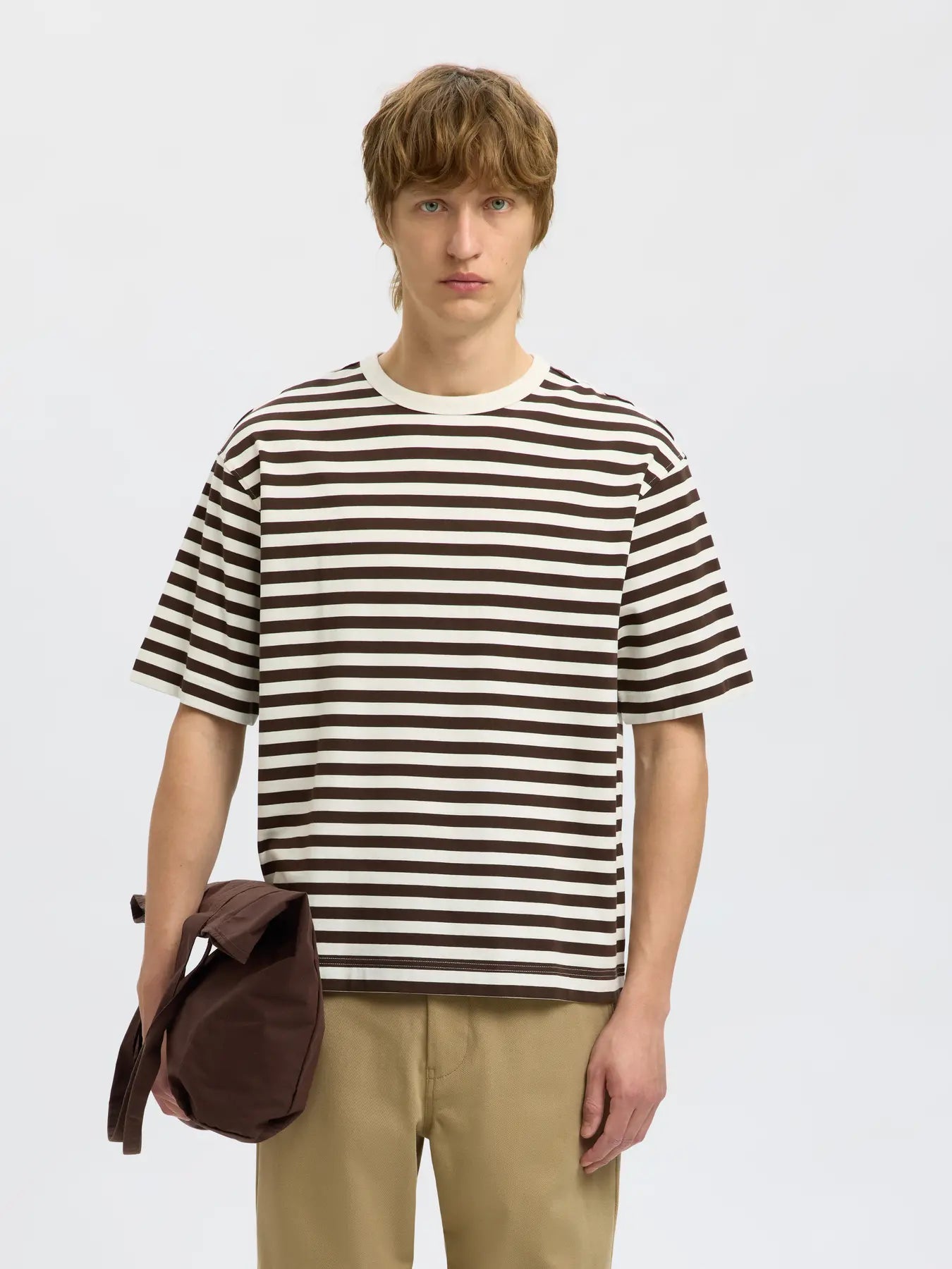 SLHRELAXDAN SS STRIPE TEE
