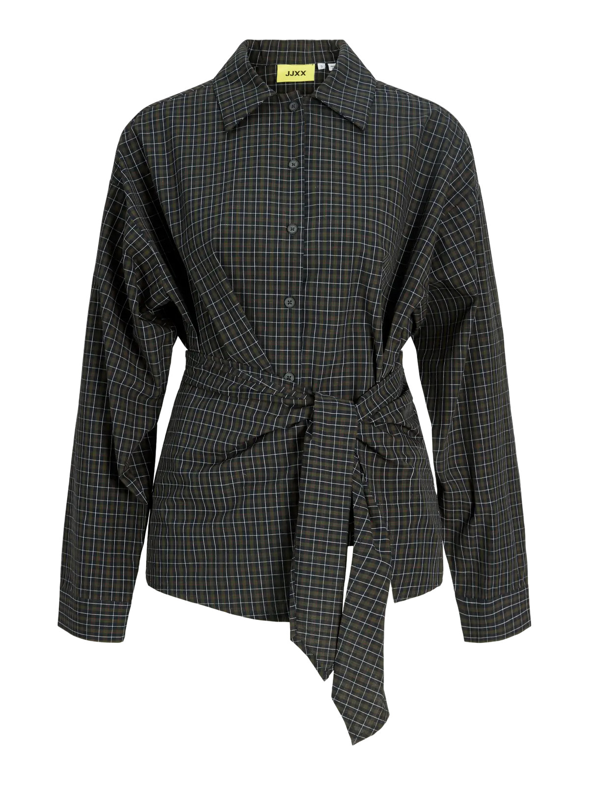 JXVIOLA POPLIN LS WRAP TIE SHIRT