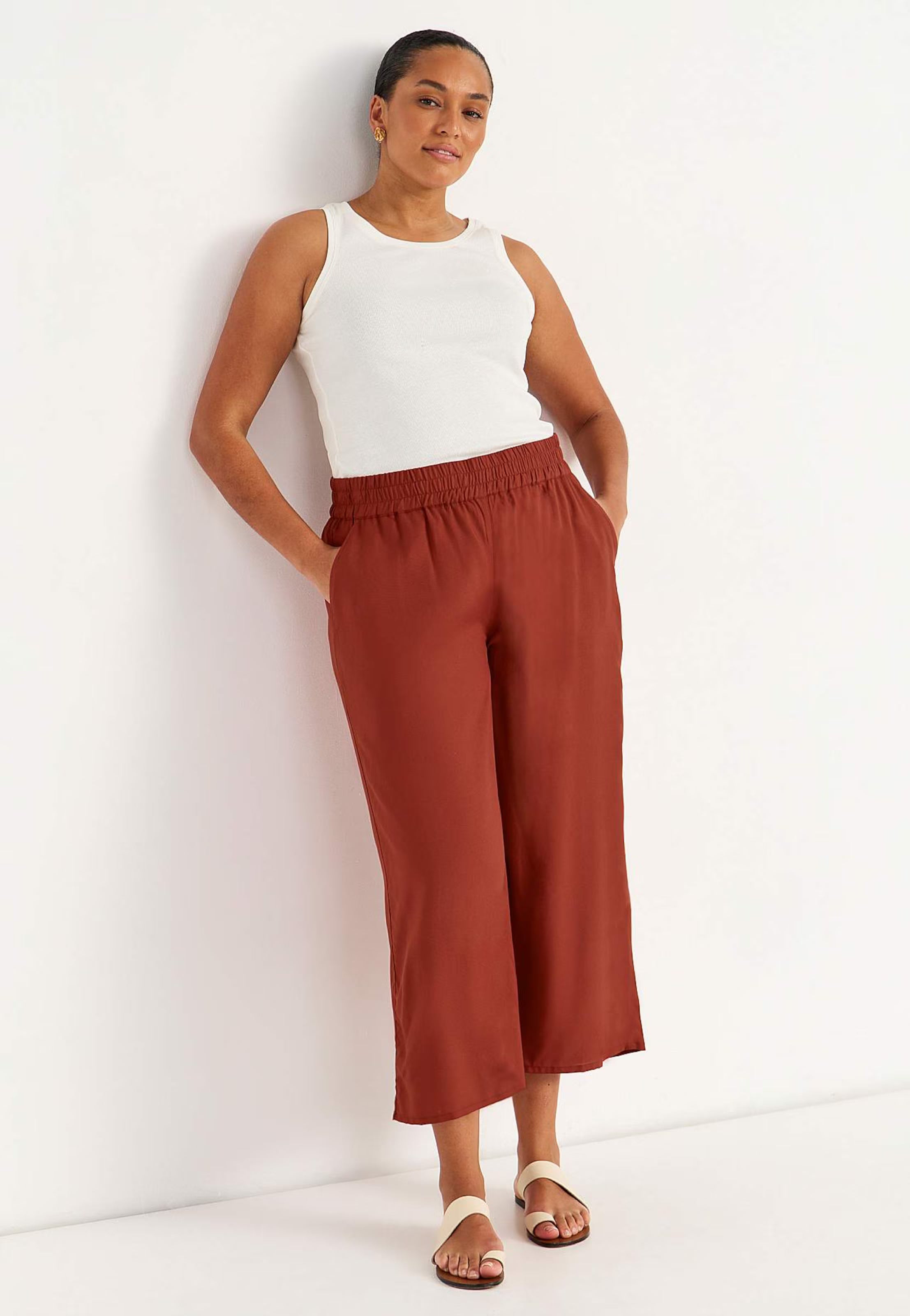 Lilly Solid Culotte Trousers