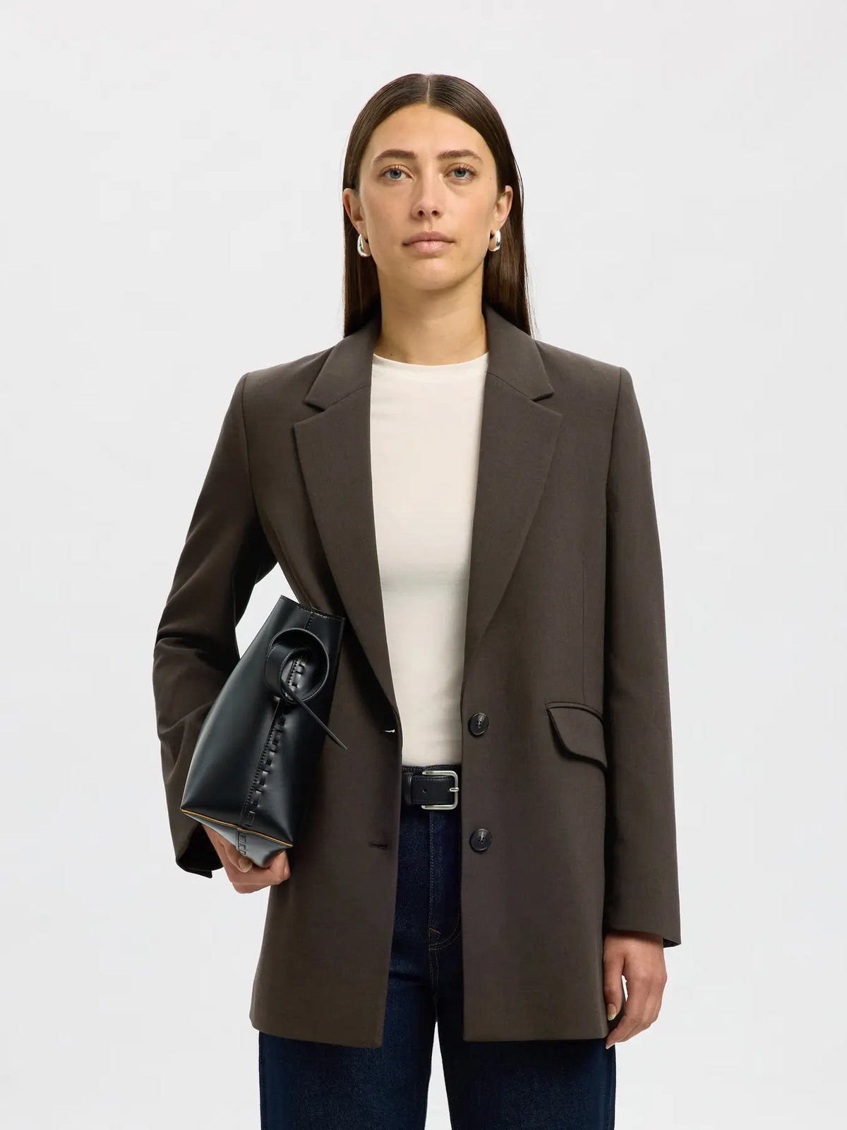 SLWRITA LS RELAXED BLAZER MEL
