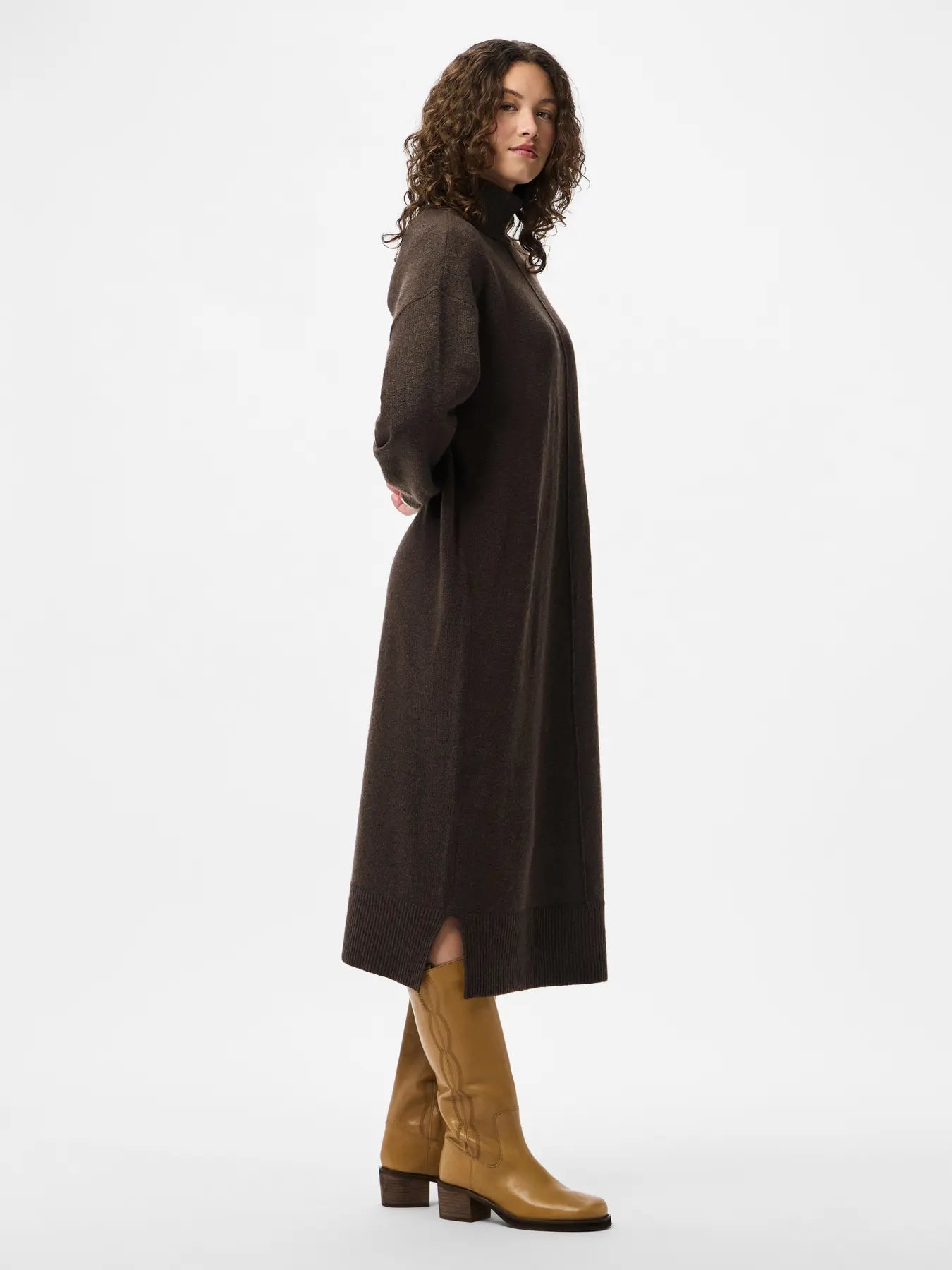 PCMALOU LS ROLLNECK KNIT DRESS
