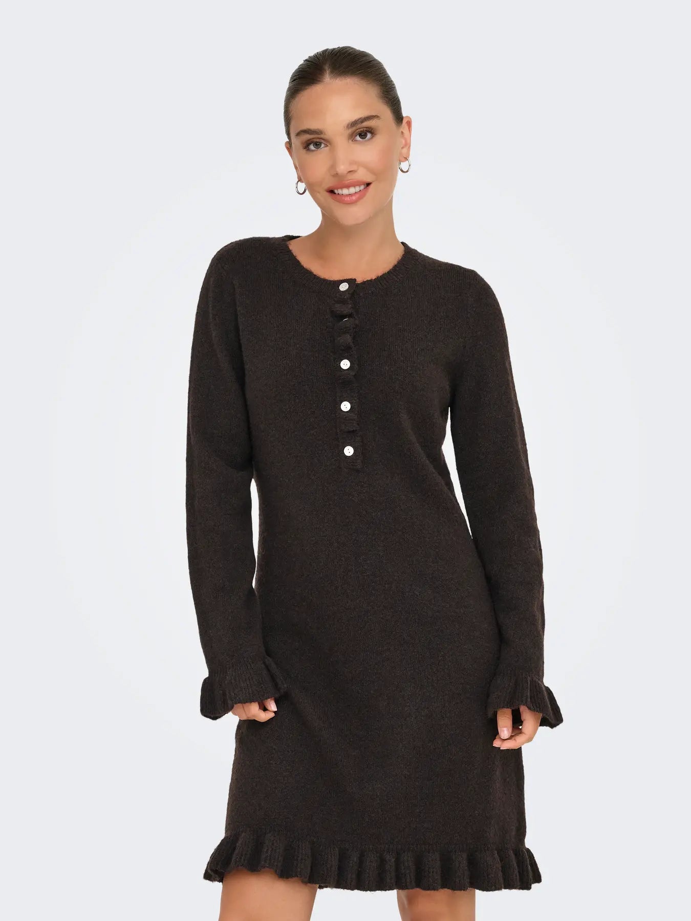 ONLMERA LIFE LS FRILL DRESS