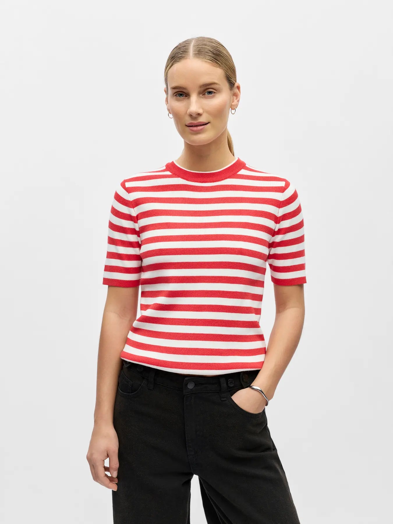 OBJESTER S/S NEW KNIT PULLOVER