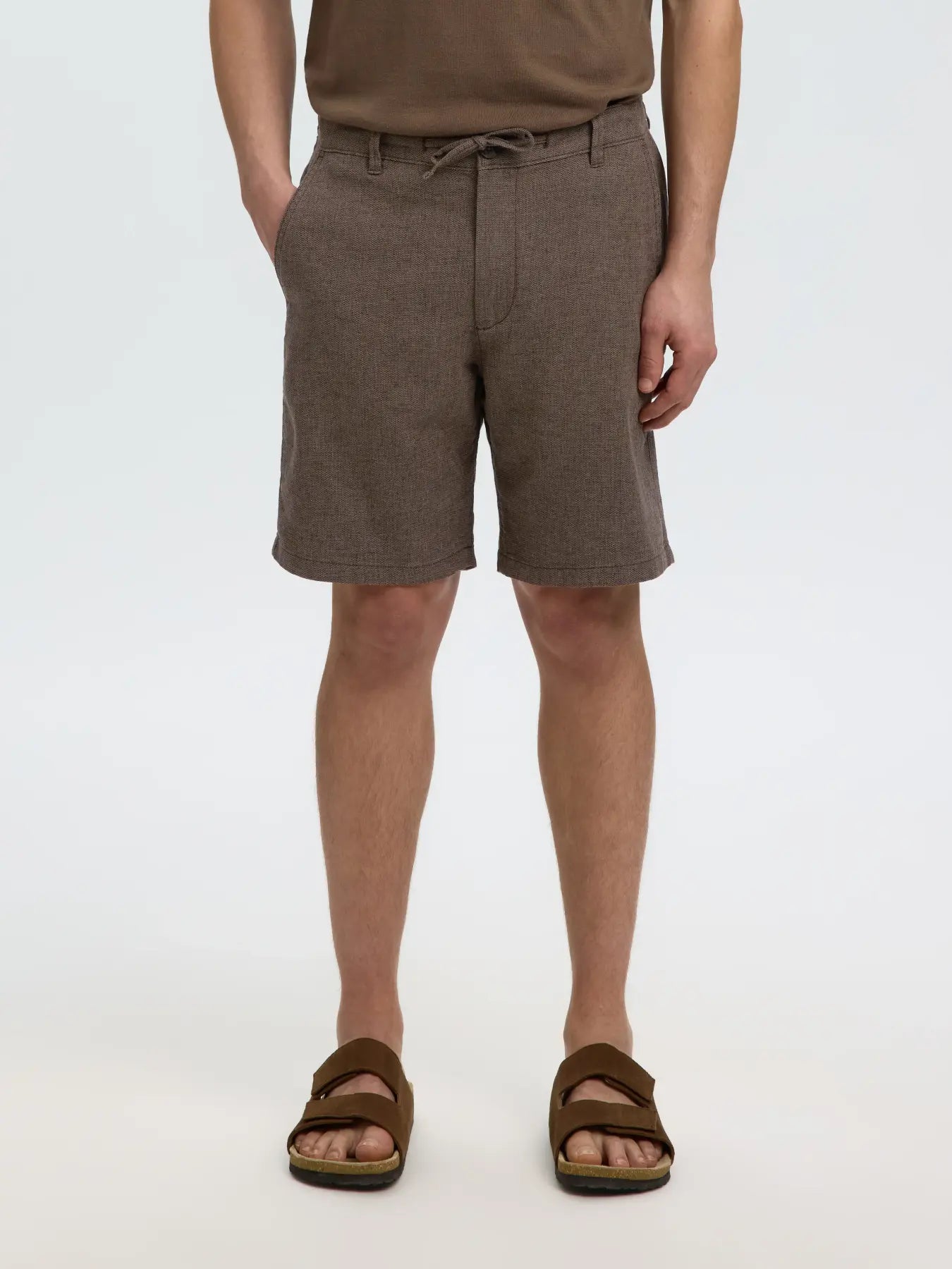 SLMREGULAR-BRODY LINEN BLD SHORTS