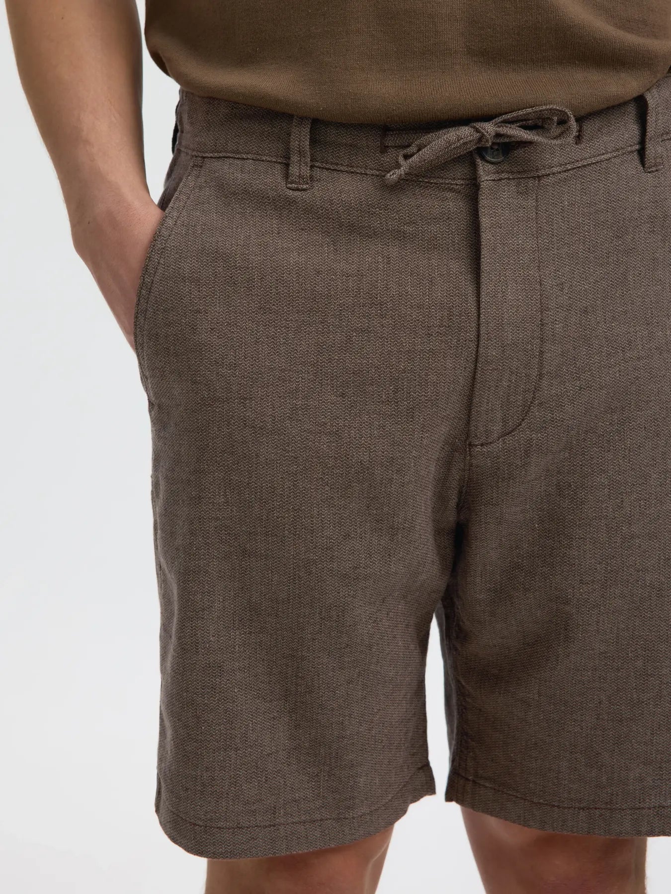 SLMREGULAR-BRODY LINEN BLD SHORTS
