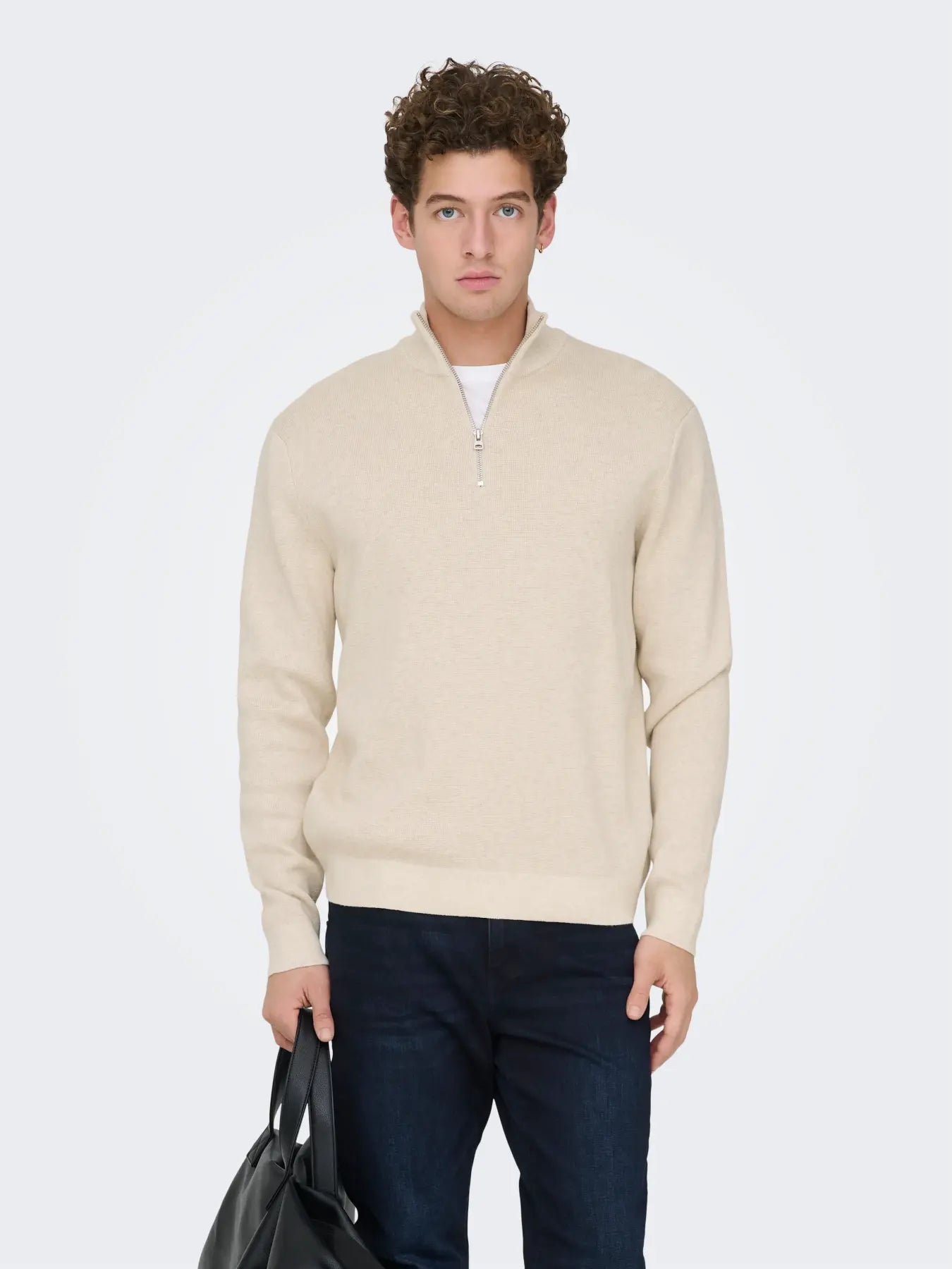 ONSTING REG HALF ZIP KNIT