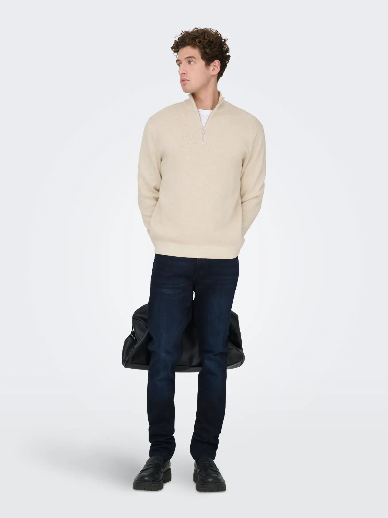 ONSTING REG HALF ZIP KNIT