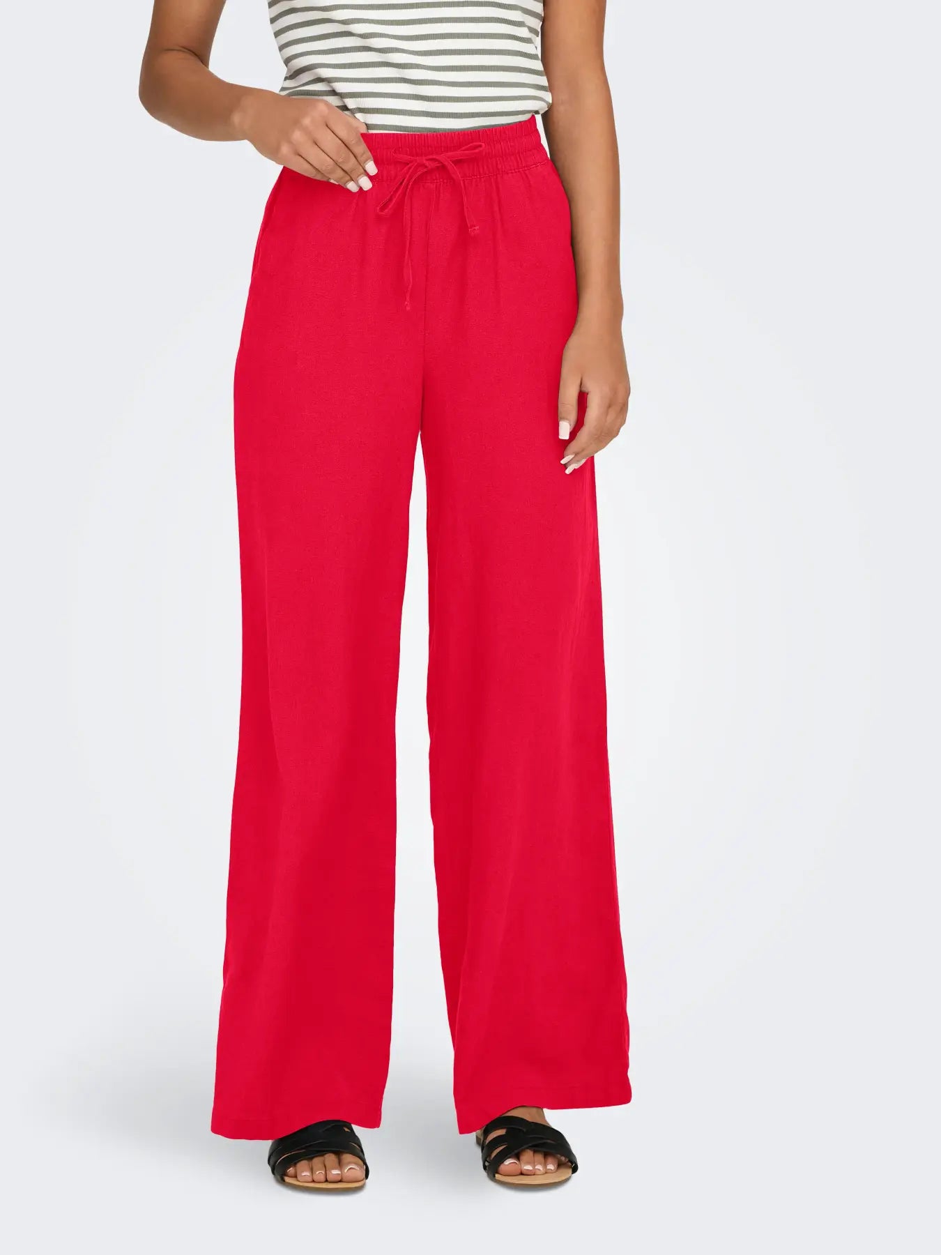 JDYSAY HW LINEN WIDE PANT WVN