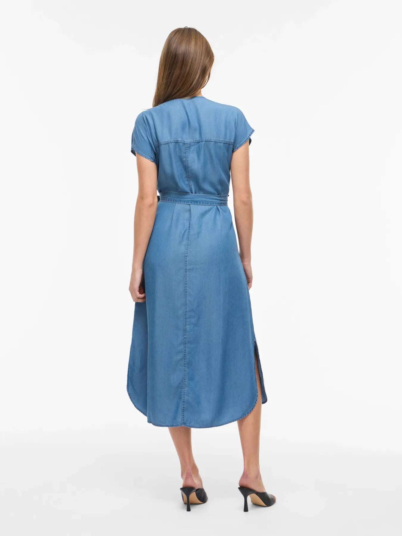 VIMAIA V-NECK BAT SLEEVE KAFTAN DRESS