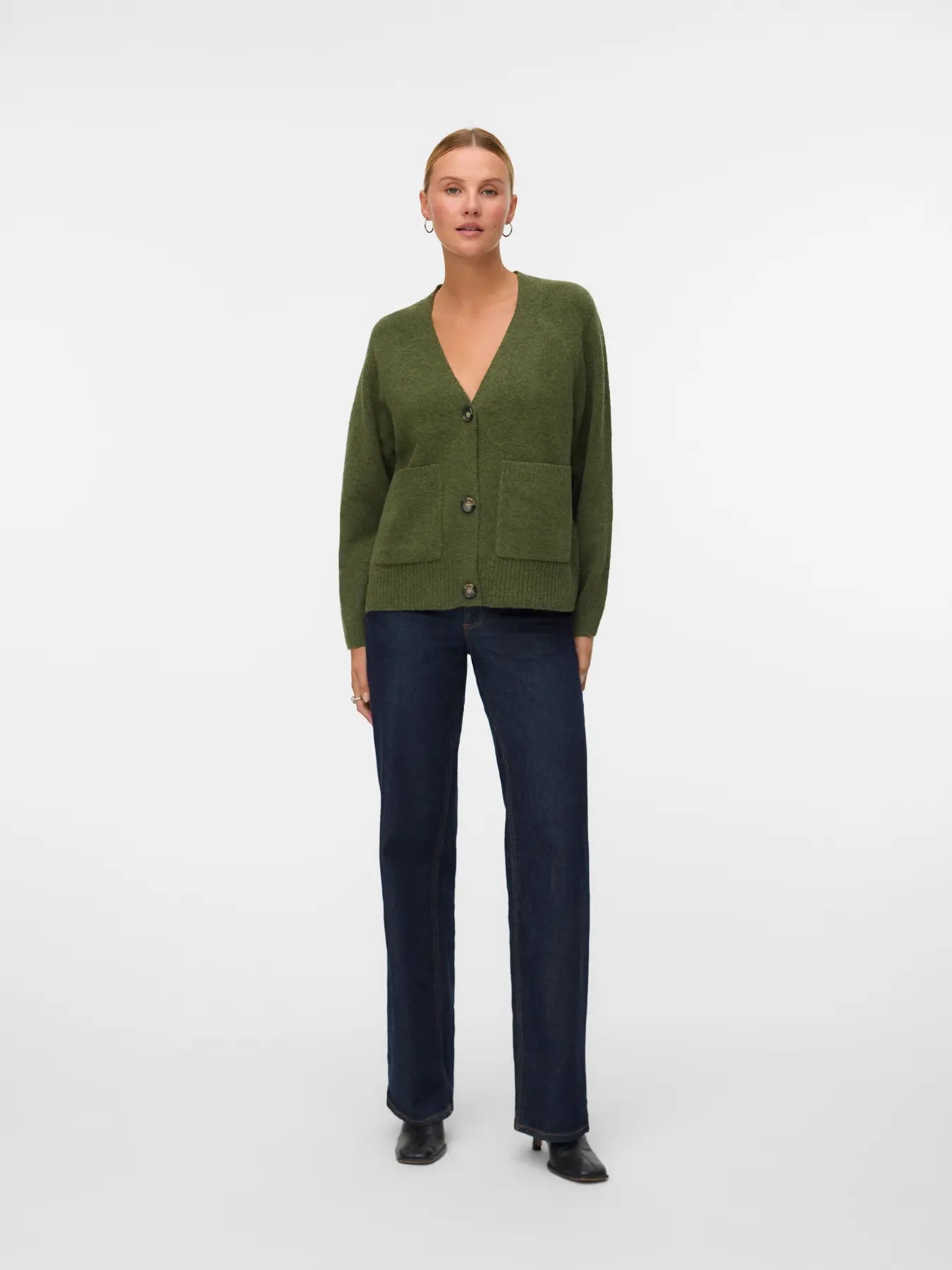 VMBOOM LS V-NECK BUTTON CARDIGAN