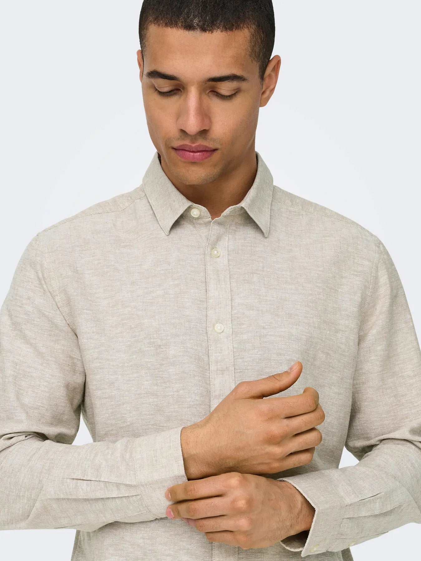 ONSCAIDEN LIFE LS SOLID LINEN BLEND