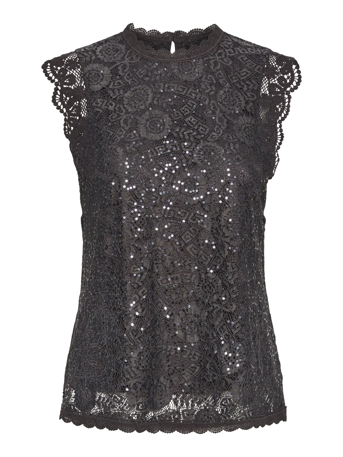 PCOLLINE SL LACE SEQUINS TOP