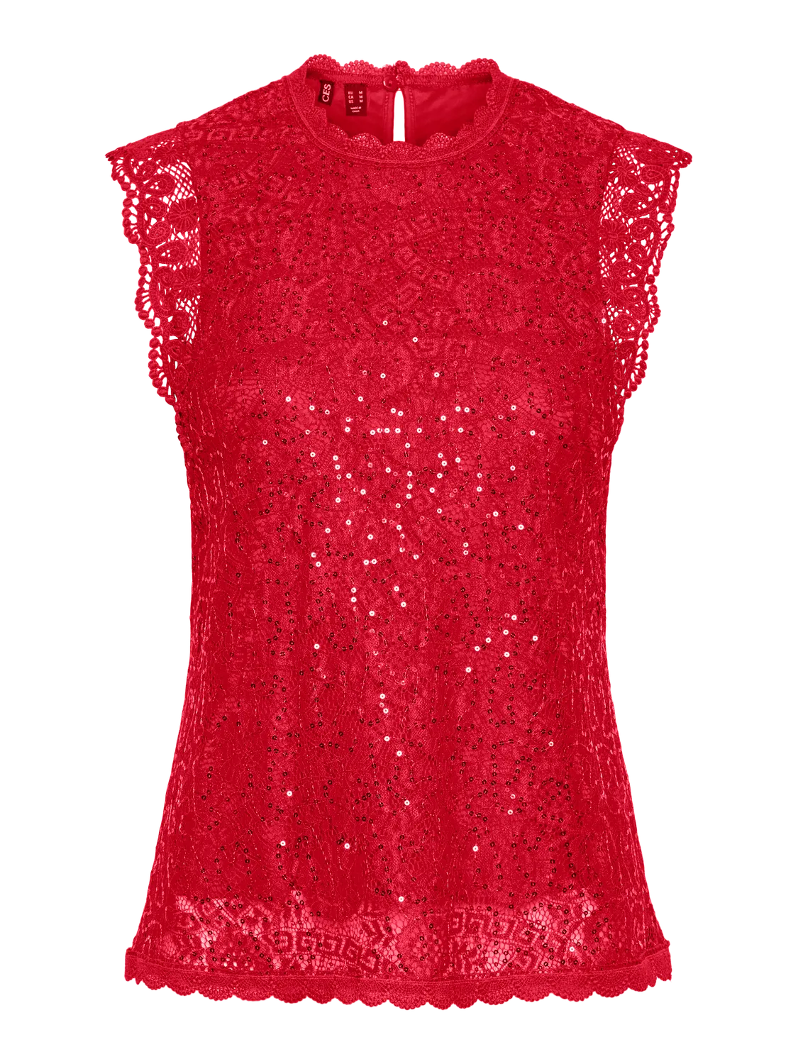 PCOLLINE SL LACE SEQUINS TOP