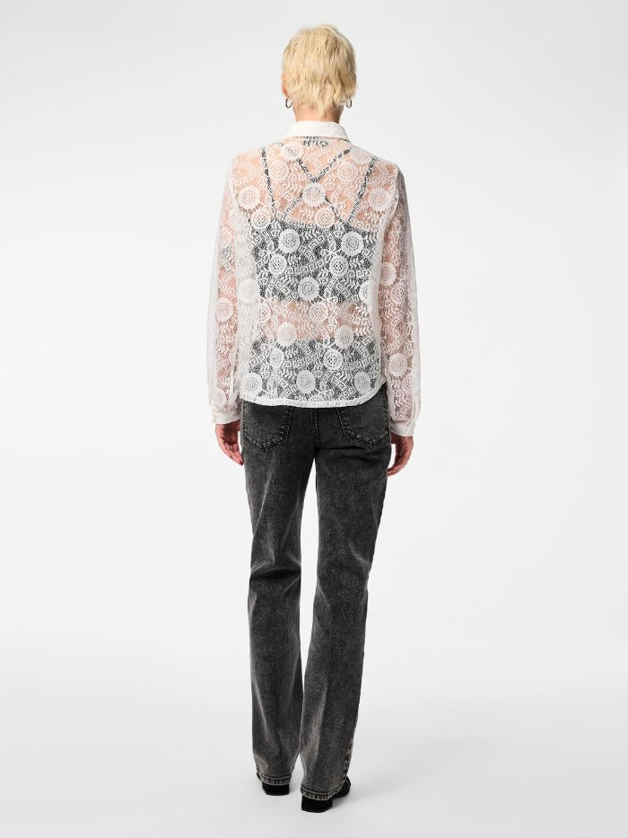 PCOLLINE LS LACE SHIRT