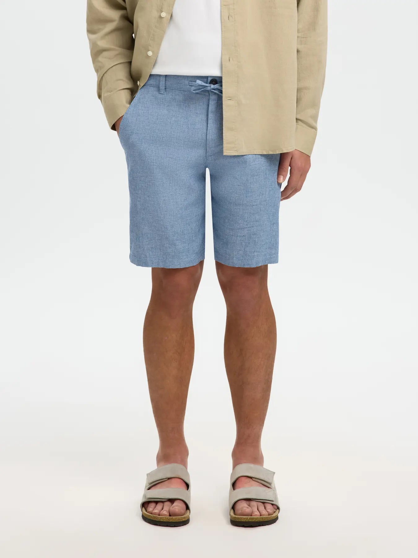 SLMREGULAR-BRODY LINEN BLD SHORTS