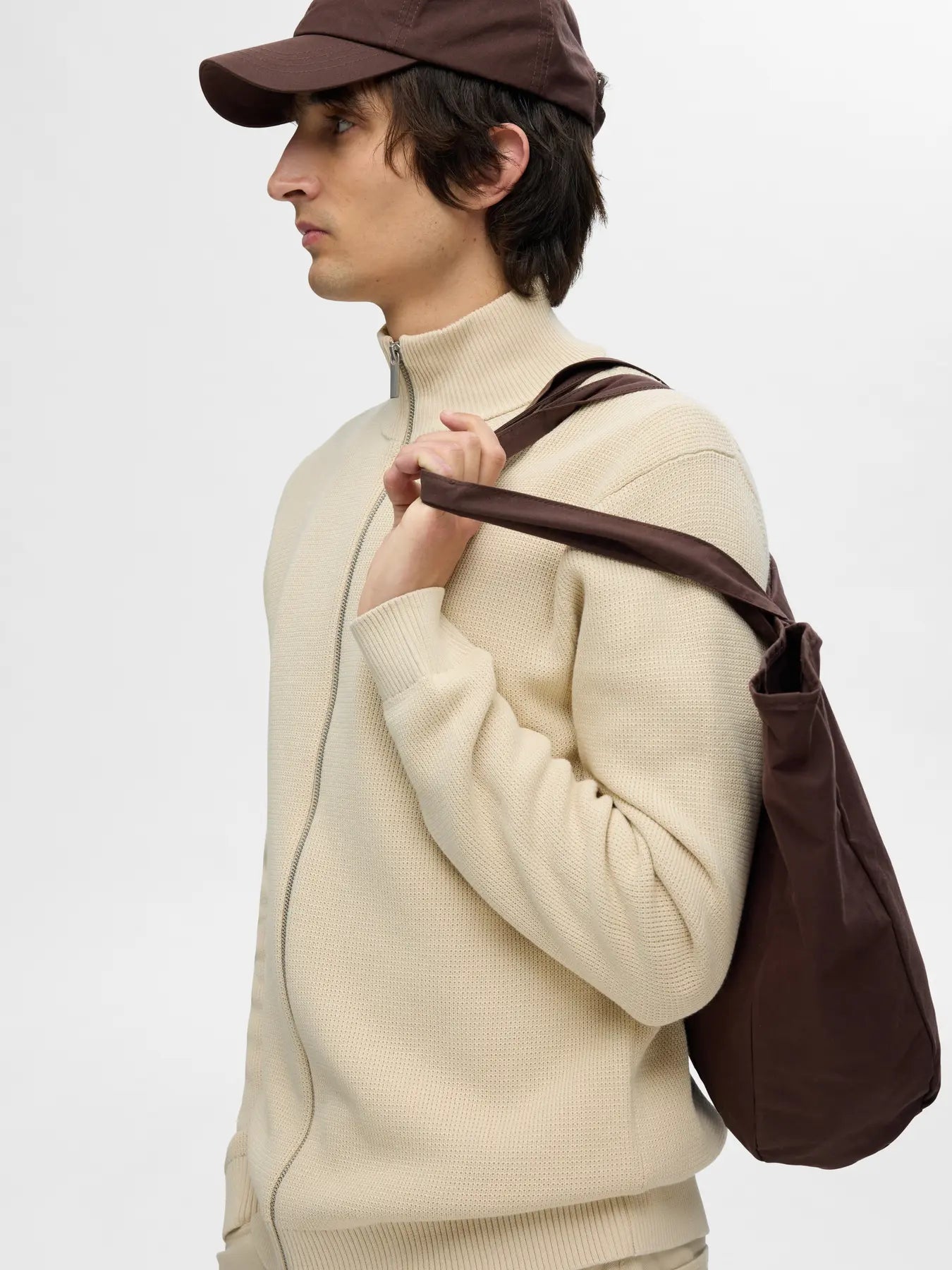 SLHDANE LS KNIT STRUCTURE FULL ZIP
