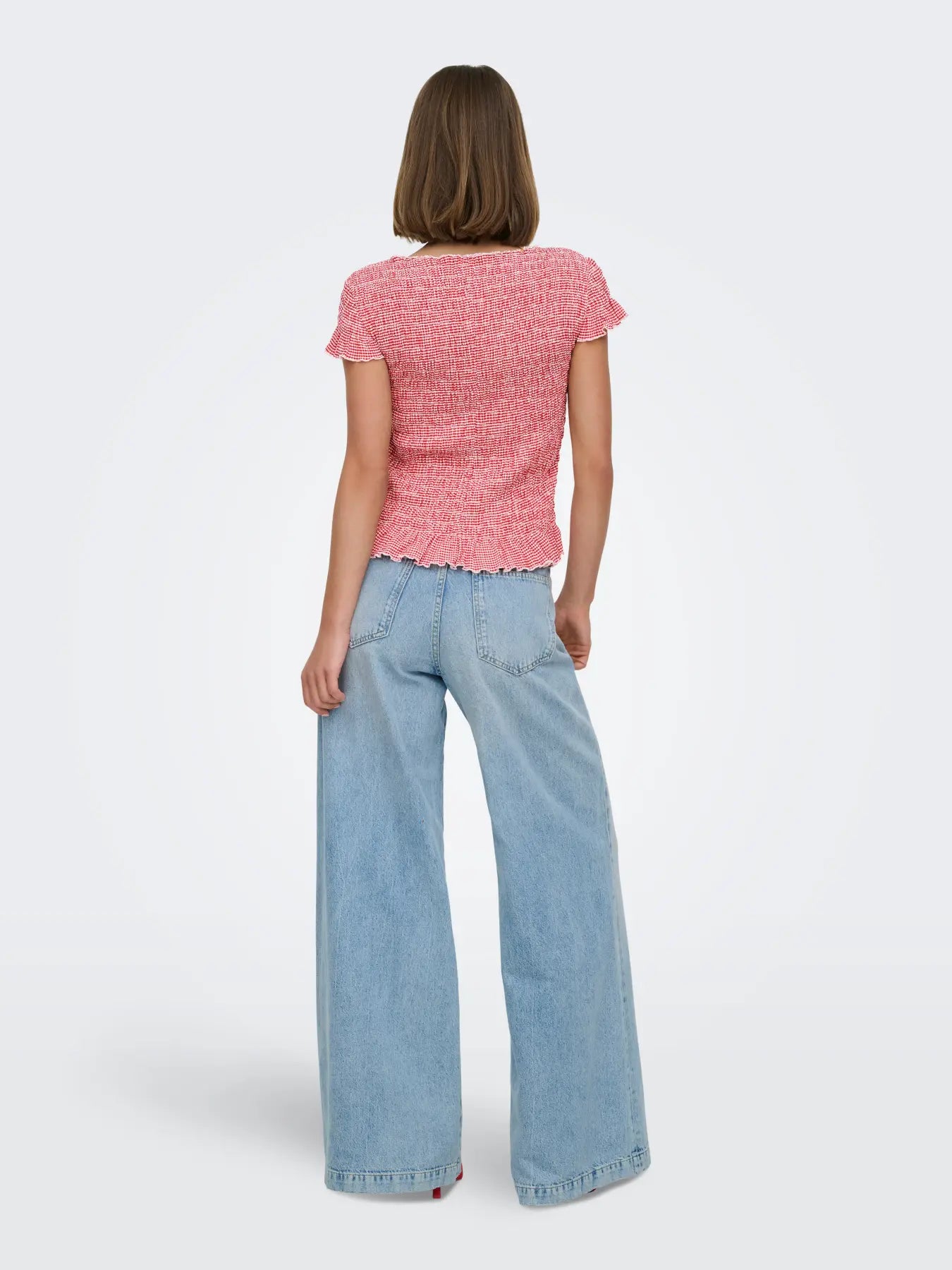 ONLCELLE CAP SMOCK BOATNECK TOP