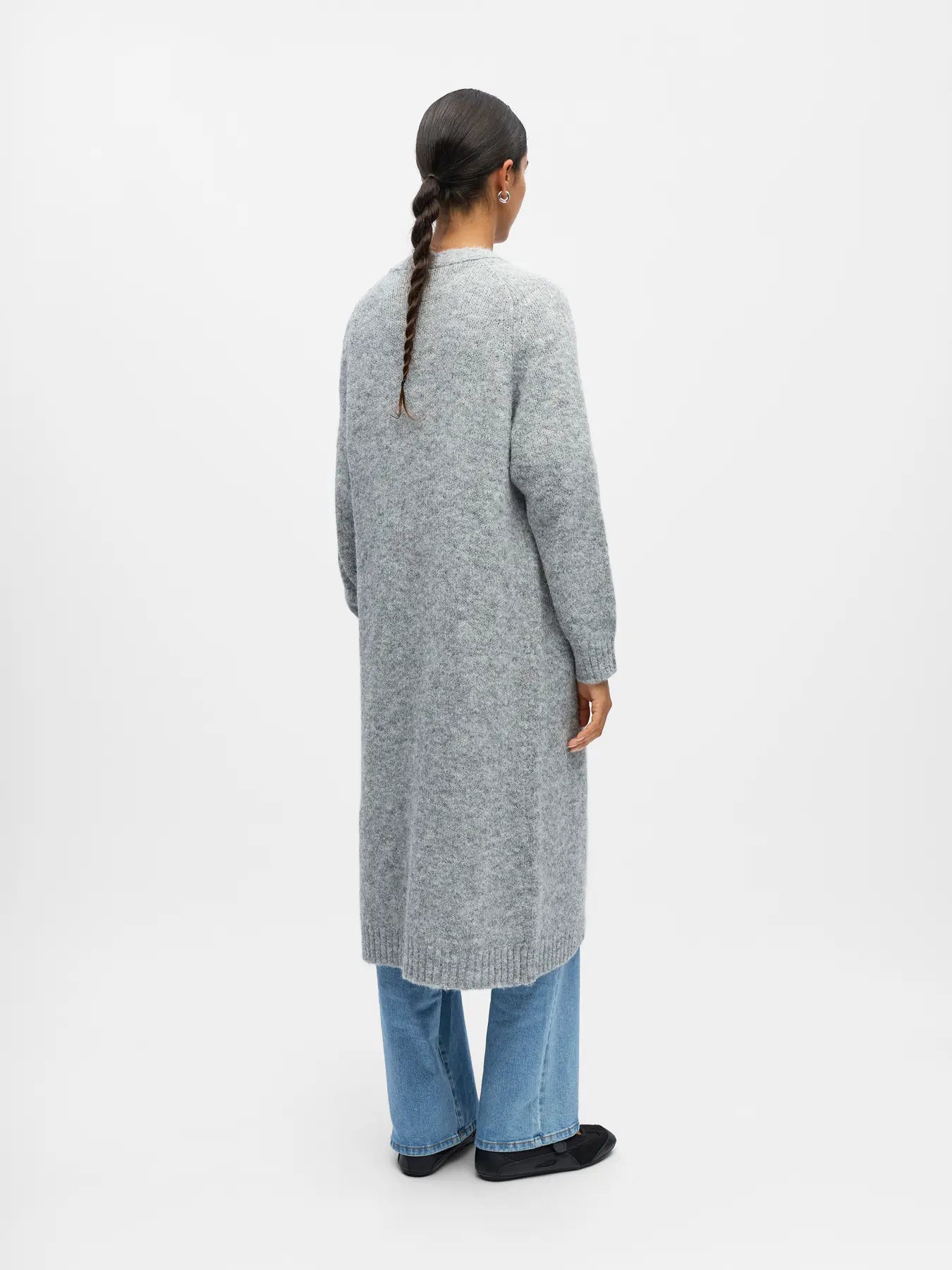 OBJMILU LS LO LONG KNIT CARDIGAN