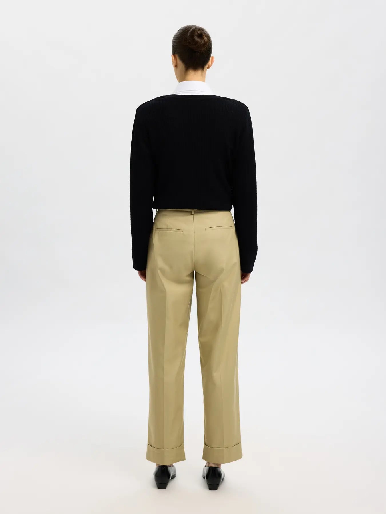 SLFTHEA LS KNIT MERINO DEEP V-NECK