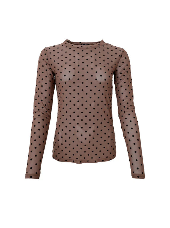 BCJENNIE prickig mesh blus - Svart