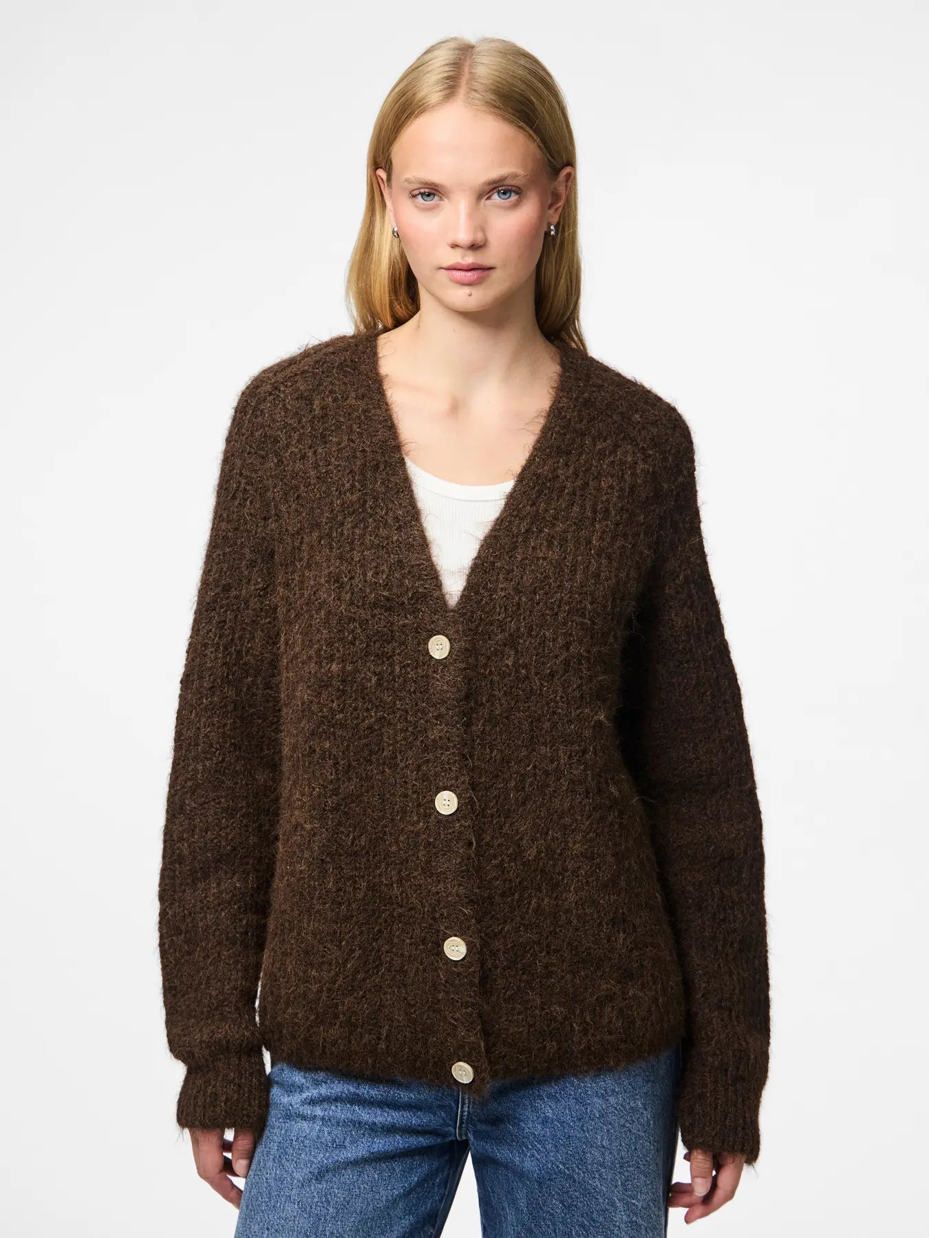 PCCLEO LS V-NECK KNIT CARDIGAN