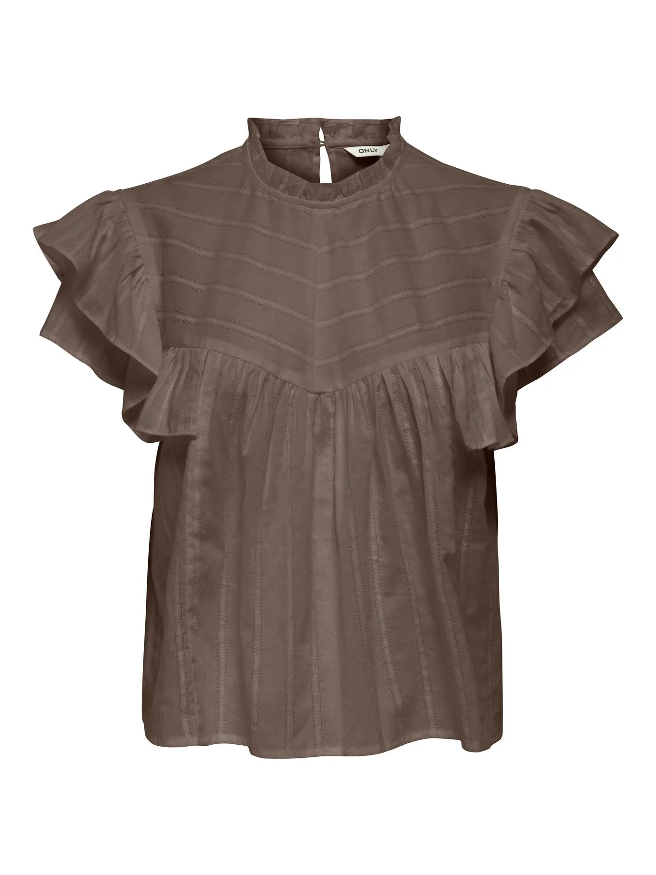 ONLHEIKE S/L FRILL O-NECK TOP