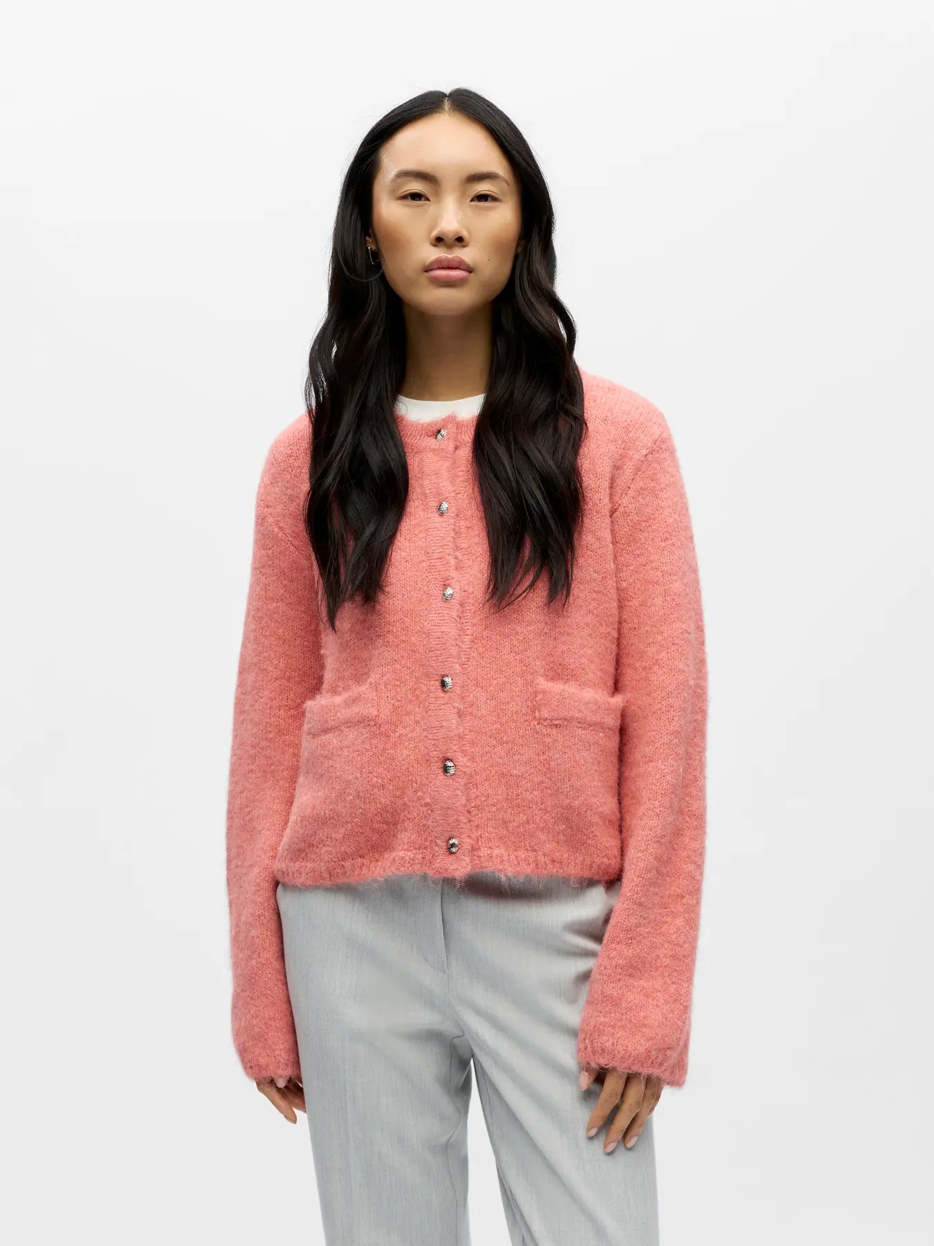 OBJSAGGIA RE L/S KNIT CARDIGAN