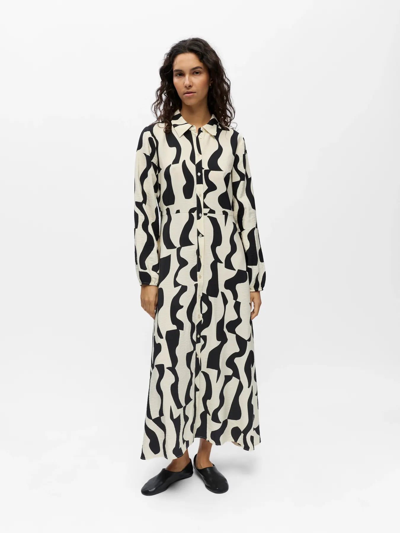 OBJJACIRA L/S LONG SHIRT DRESS