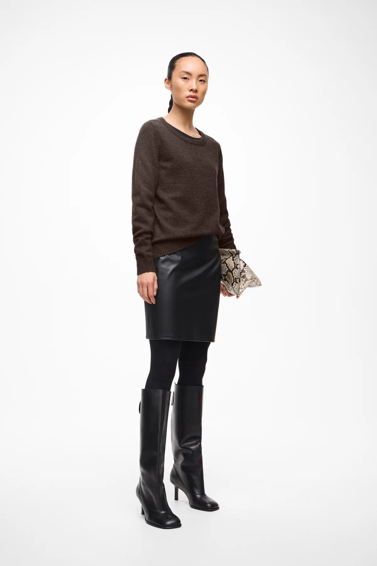 VIRIL O-NECK L/S KNIT TOP