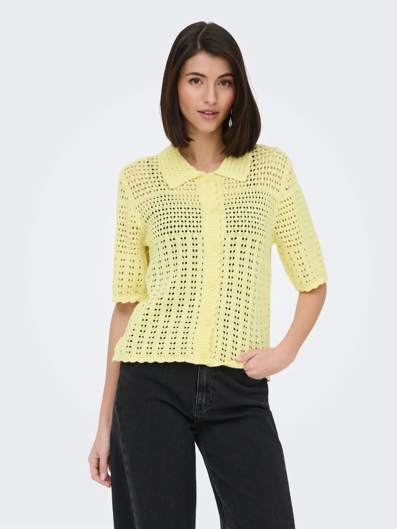 JDYROBIN 2/4 COLLAR CARDIGAN KNT