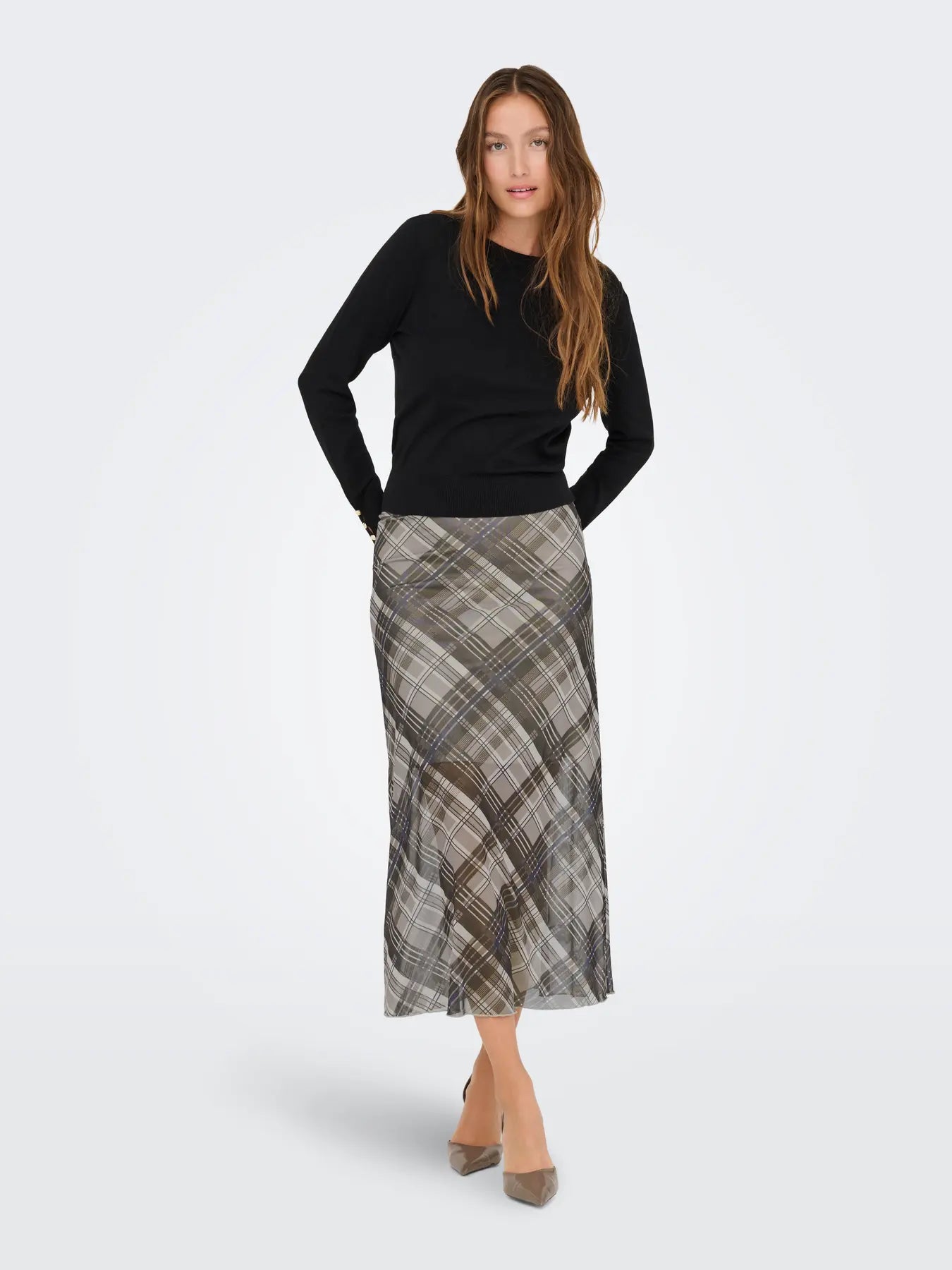ONLKAYA LIFE MW MIDI MESH SKIRT