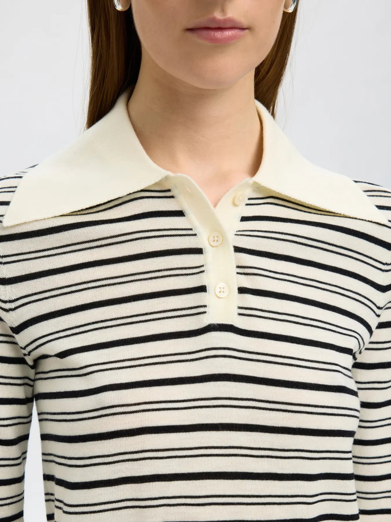 SLFTHEA 2/4 KNIT MERINO COLLAR NECK