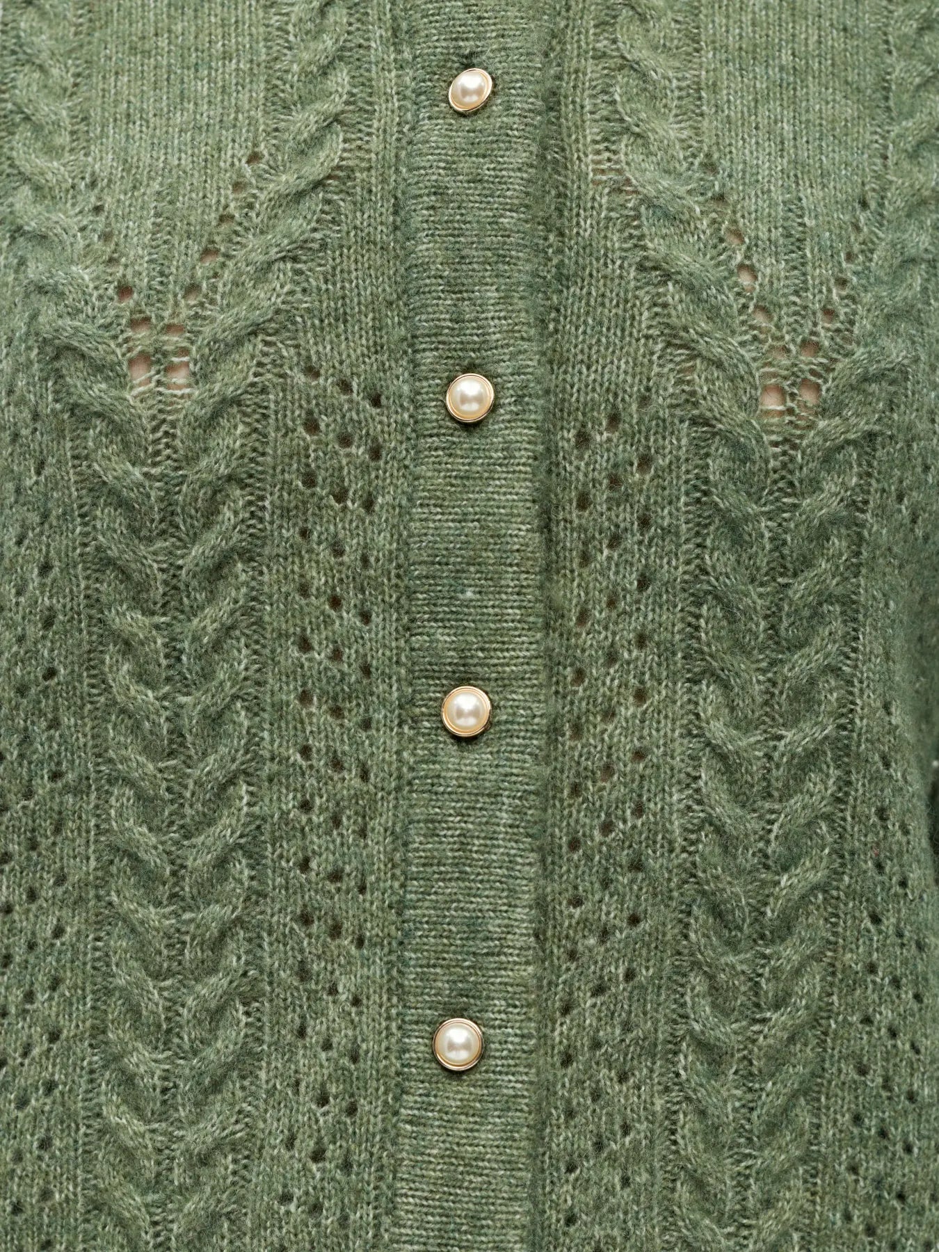 OBJFLORA RE LS KNIT BUTTON CARDIGAN