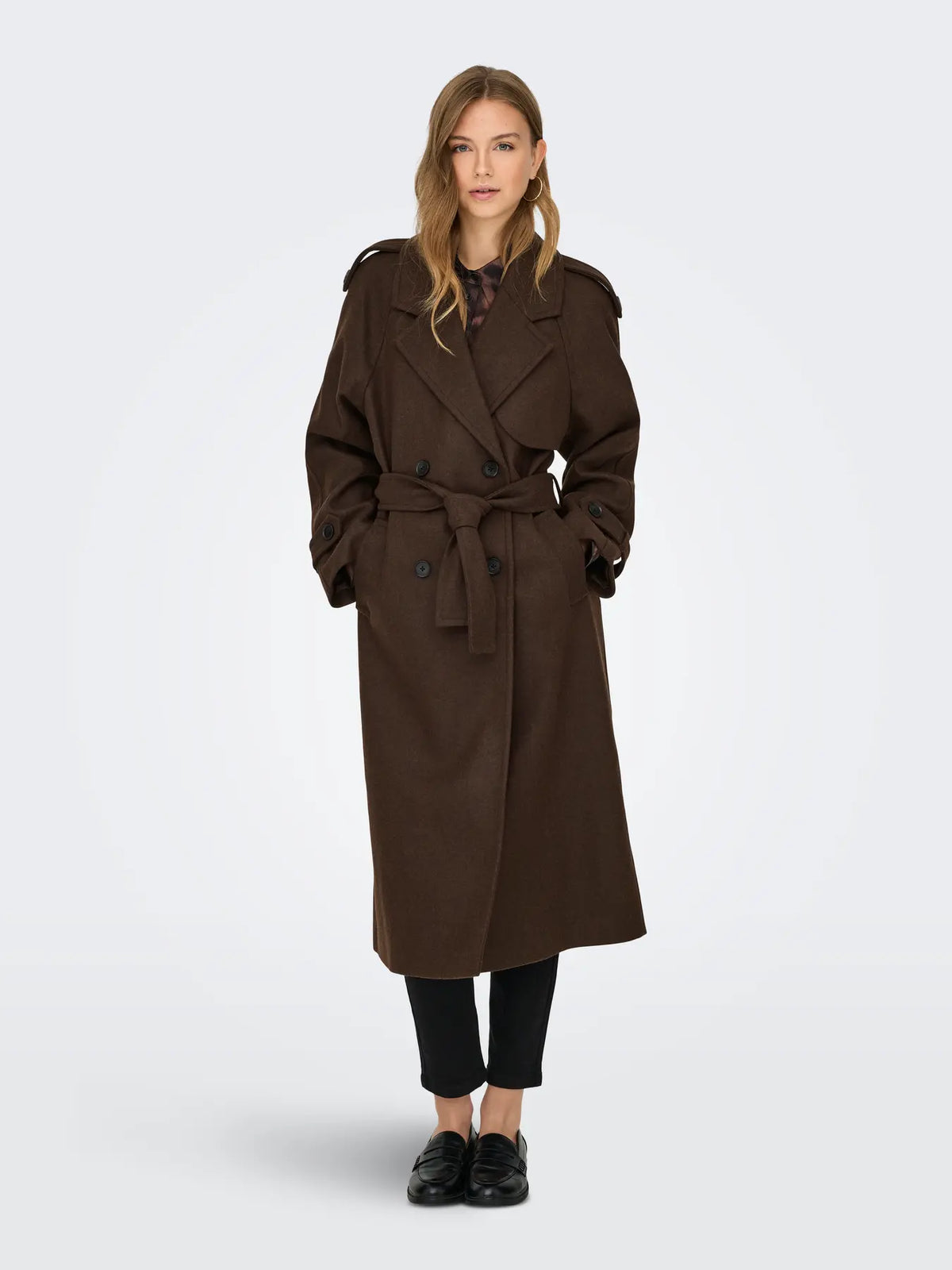 ONLDEAR-TRILLION LONG BELT COAT