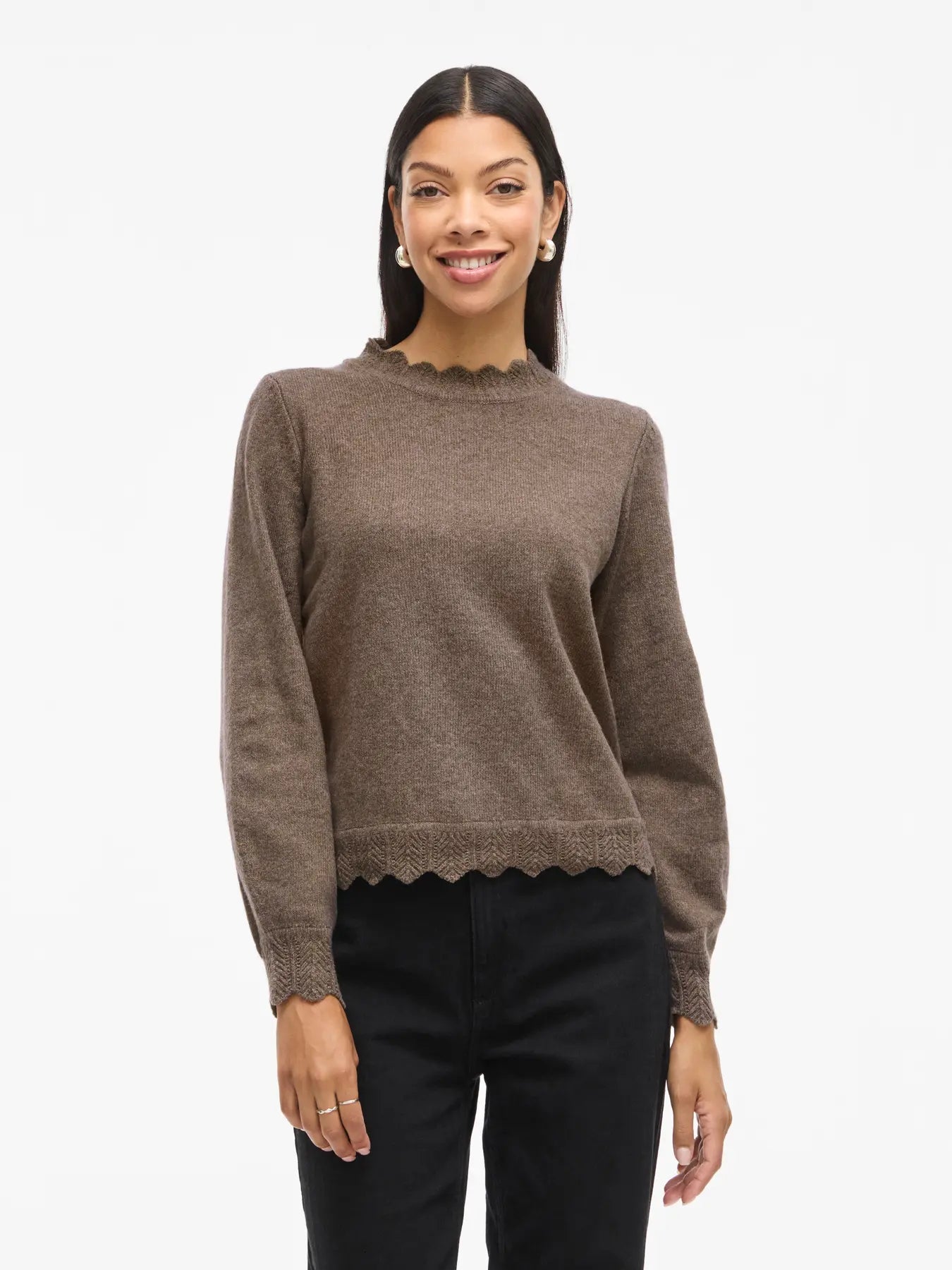 VINIKOLINA O-NECK L/S KNIT TOP