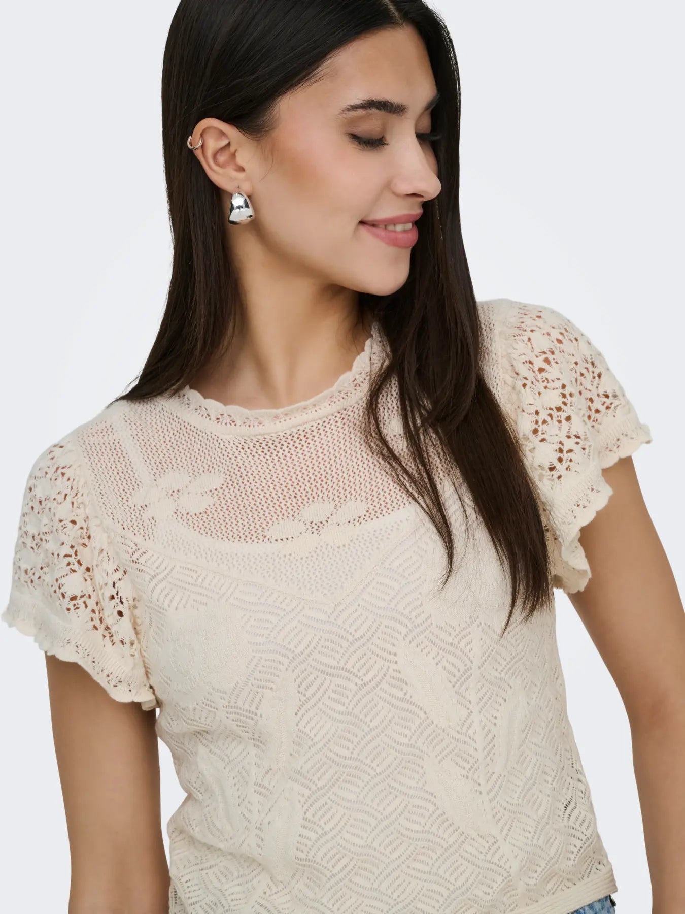 ONLESTRALLA S/S SHORT STRUCTOP KNT