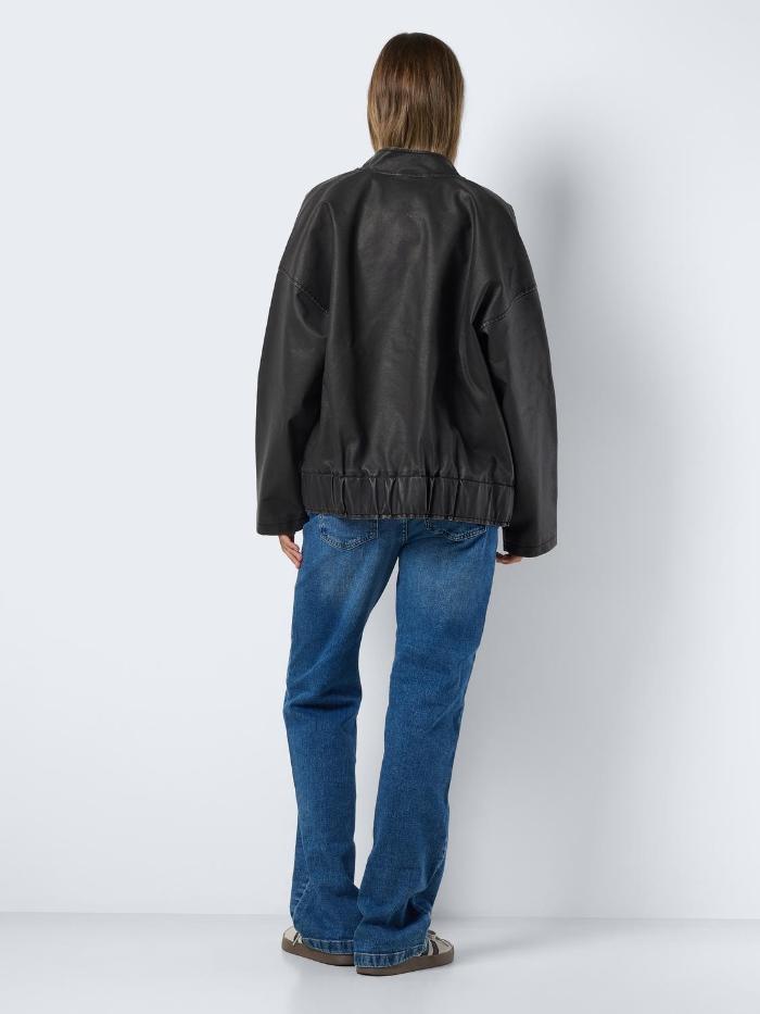 NMHALSTON WASHED PU BOMBER JACKET