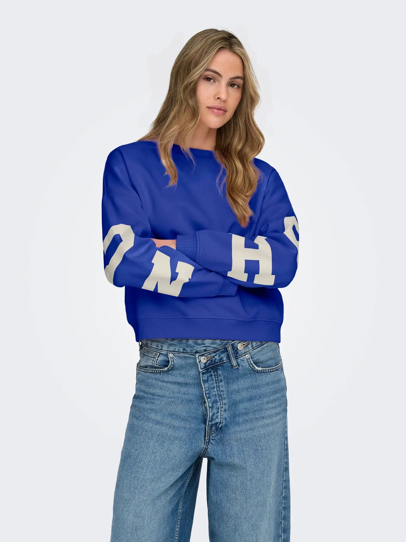 ONLSWEAT L/S BACK/SLEEVE PRINT