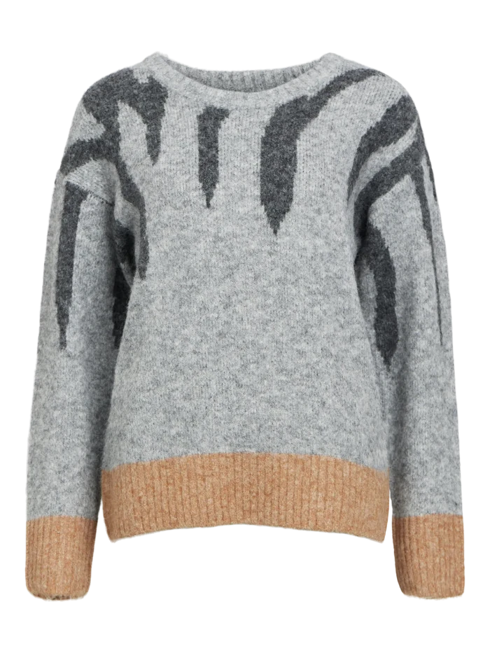 OBJRABU KNIT L/S RE PULLOVER