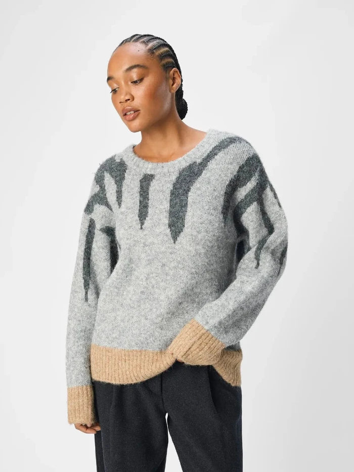 OBJRABU KNIT L/S RE PULLOVER