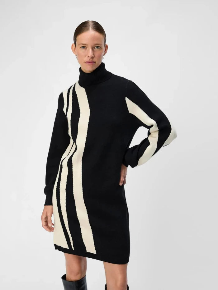 OBJRAY L/S KNIT ROLLNECK DRESS